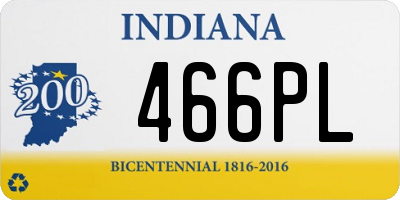 IN license plate 466PL