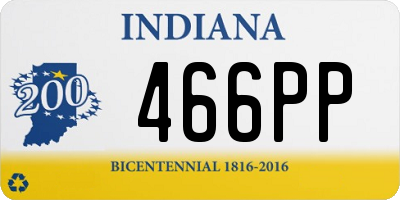 IN license plate 466PP