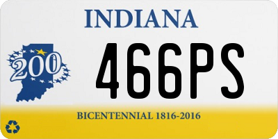 IN license plate 466PS