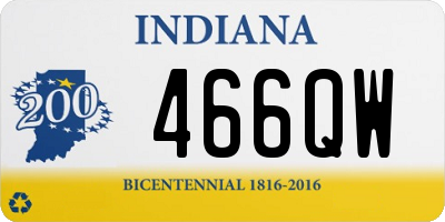 IN license plate 466QW