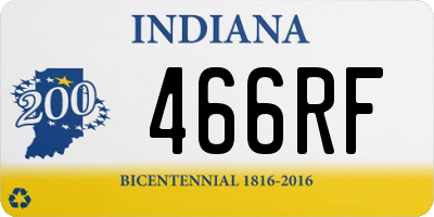 IN license plate 466RF