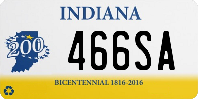 IN license plate 466SA