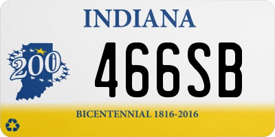 IN license plate 466SB