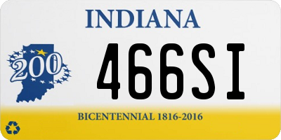 IN license plate 466SI