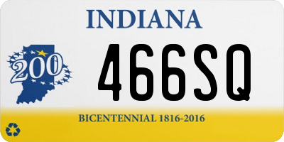 IN license plate 466SQ