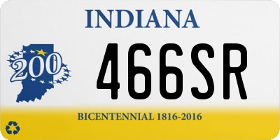 IN license plate 466SR