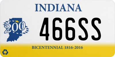 IN license plate 466SS