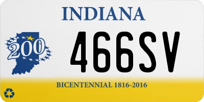 IN license plate 466SV