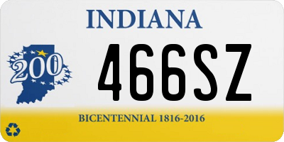 IN license plate 466SZ