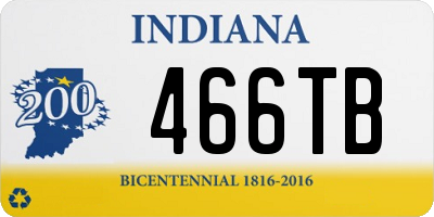 IN license plate 466TB