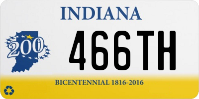 IN license plate 466TH