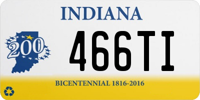 IN license plate 466TI