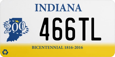 IN license plate 466TL