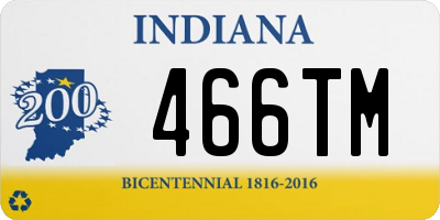 IN license plate 466TM