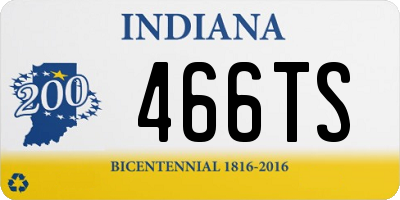 IN license plate 466TS