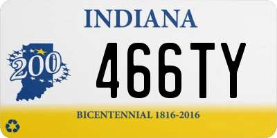 IN license plate 466TY