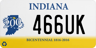 IN license plate 466UK