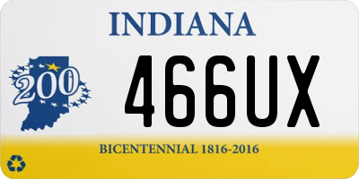 IN license plate 466UX