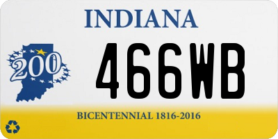 IN license plate 466WB