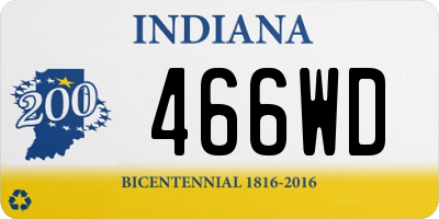 IN license plate 466WD