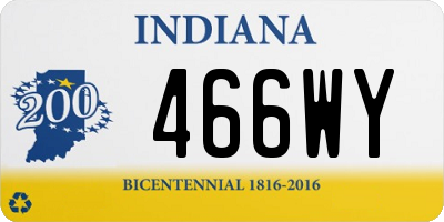 IN license plate 466WY