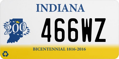 IN license plate 466WZ