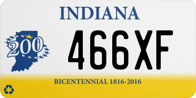 IN license plate 466XF