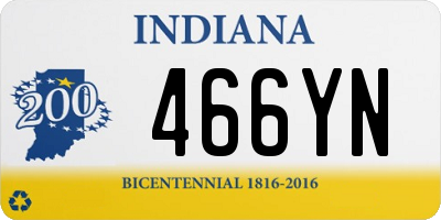 IN license plate 466YN