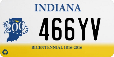 IN license plate 466YV