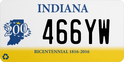 IN license plate 466YW