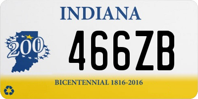 IN license plate 466ZB