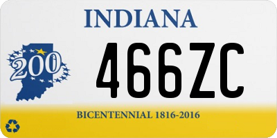 IN license plate 466ZC