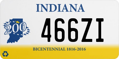 IN license plate 466ZI