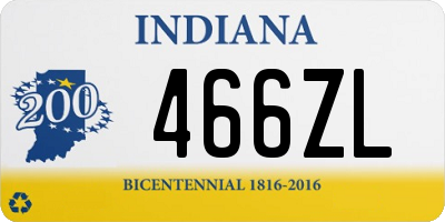 IN license plate 466ZL