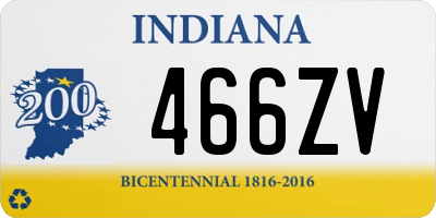 IN license plate 466ZV