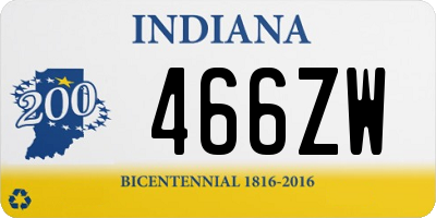 IN license plate 466ZW