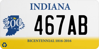 IN license plate 467AB