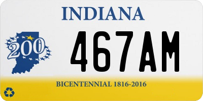 IN license plate 467AM