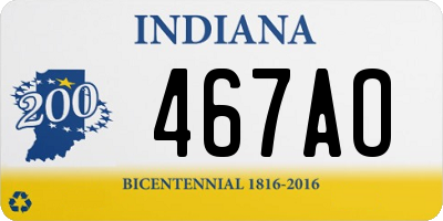 IN license plate 467AO