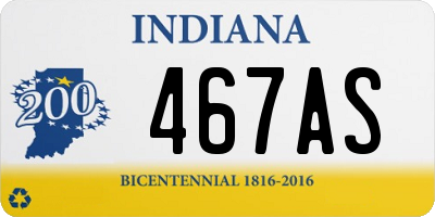 IN license plate 467AS