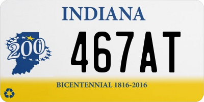 IN license plate 467AT