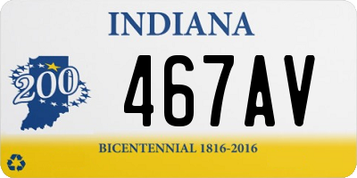 IN license plate 467AV