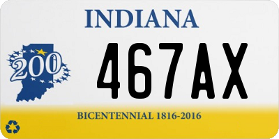 IN license plate 467AX