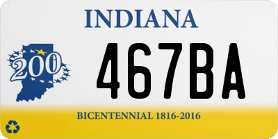 IN license plate 467BA