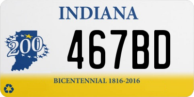 IN license plate 467BD