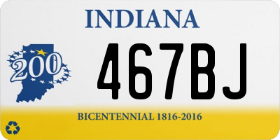 IN license plate 467BJ