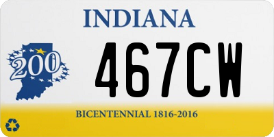 IN license plate 467CW