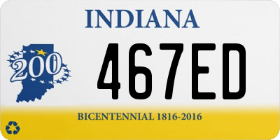 IN license plate 467ED