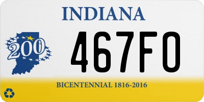 IN license plate 467FO