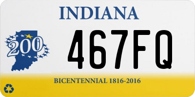 IN license plate 467FQ